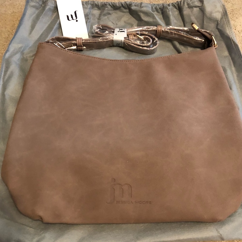 NWT Jessica Moore suede hobo bag